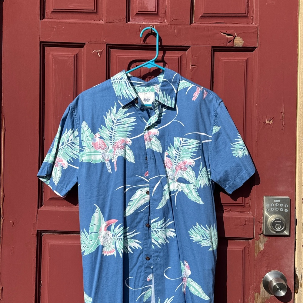 Katin Blue Tropical Print Men's Shirt